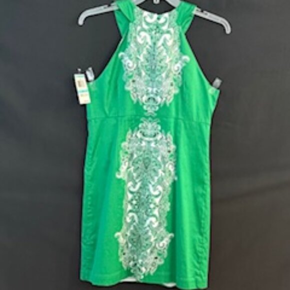 INC International Concepts Green Sleeveless Baroque Print Dress 16 (Green) - Picture 2 of 10